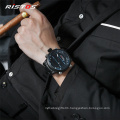 RISTOS Stainless Steel Men Sport Watch Analog Wristwatch Multifunction Fashion Chronograph Watches Relojes Masculino 9338